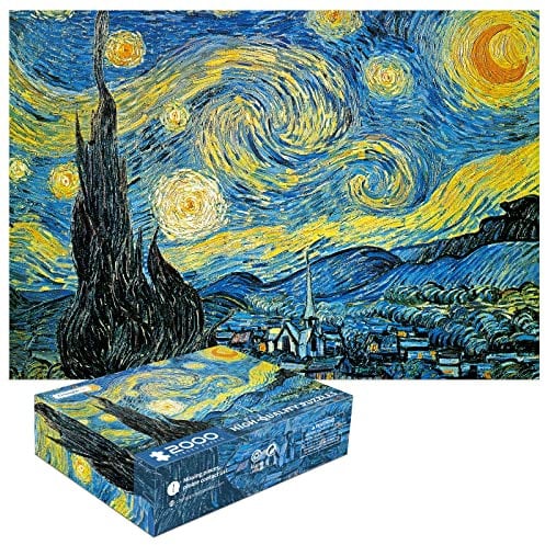 2000 Piece Puzzle-The Starry Night Jigsaw Puzzles For Adults 2000 Piece,Van Gogh Puzzles For Adults 2000 Pieces And Up,Puzzle 2000 Pieces,Jigsaw Puzzles 2000 Pieces,Oil Painting Puzzles 2000 Piece