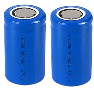 18350 Pilas Recargables, 3.7V 900mAh 18350 Baterías 18350 de Litio Batería Flat Top Li-Ion Bateria para Linternas LED, Linterna Frontal, Dispositivos Electrónicos