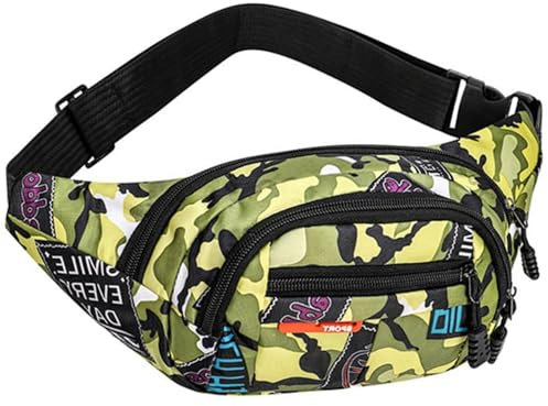 BOBOZHONG Gürteltasche,Bauchtasche Camouflage-Gürteltasche Gürteltasche Bauchtaschefür Damen und Herre Taschen Wandern Fitness Fahrrad Outdoor Sport Hüfttasche Nylon Geldgürtel