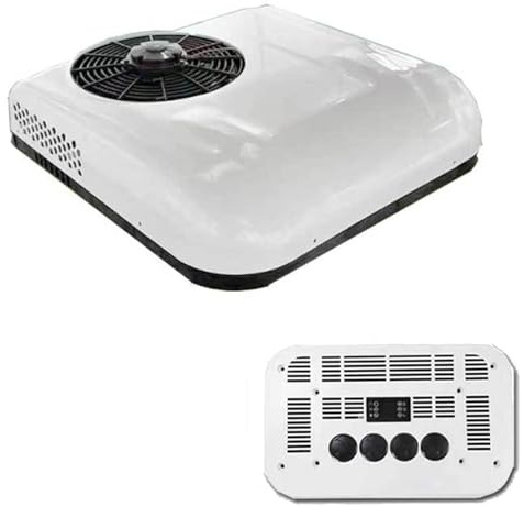 Climatiseur 12 V/24 V pour camping-car, 12 V/24 V DC, unité de climatisation pour camion, camping-car, bus, pelle, véhicule agricole, véhicule de construction, sans consommation de carburant,,12V