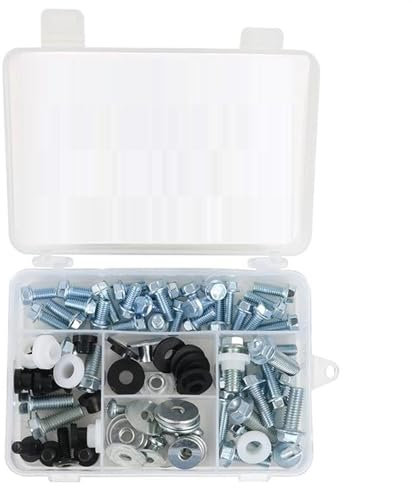 HDSNWG Werkzeugkasten Passend Für KX KXF KLX KDX Für Die Modelle KX60 KX65 80 85 125 250 KD80 Kompletter Karosserie-Kunststoffrahmen Kotflügelschraubensatz Verkleidungssatz(Silber)