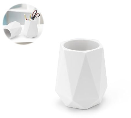 WJUAN Pot Crayon, Silicone Porte Stylo, Rangement Stylo Bureau, Style Géométrique, Beau Design, pour Stockage Papeterie L'organisation Cosmétiques