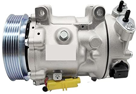 Compresor de aire acondicionado SD7C16 compatible con Peugeot 307, 308, 807, 607, 406, Citroën C4, Berlingo 9800839580, 9671216780, 9659875880, 9651911480, 9656483580