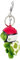 GXGM 1 Pièces Porte Clé Moto En Forme De Tortue,Pendentif Porte Clef Tortue,Décoration De Tortue De Dessin Animé Vert, Avce Casque Amovible, Porte Clef Moto En Forme De Tortue En Peluche(Elfe,A)