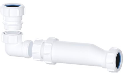 PlumbEZ Multi-Orientation 1-1/4 Self-Closing Basin Waste Trap 32mm - Space Saver Sink Waste Kit, Bathroom Sink Waste, Waterless Sink Trap with Vertical or Horizontal Basin Trap Capability