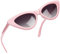 Joopin Occhiali da Sole Donna Occhi di Gatto Polarizzati Protezione UV Vintage Cat Eye Triangolari Sunglasses Occhiali da Sole a Punta (Montatura Rosa)