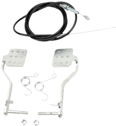 Ronyme Go Kart Pedals Throttle Cable Utility Sturdy with Return Spring for Radio Flyers Kart Cart Race Drift Trike Road Rocket, with Cable