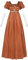 FCCAM Damen Regency Kleid, Viktorianisches Empire Kleid mit V-Ausschnitt, orange Mittelalter Damenkleid, lang und bequem, mit abnehmbarem Schmuckstein, gelbem Schal & weißen Handschuhen, M