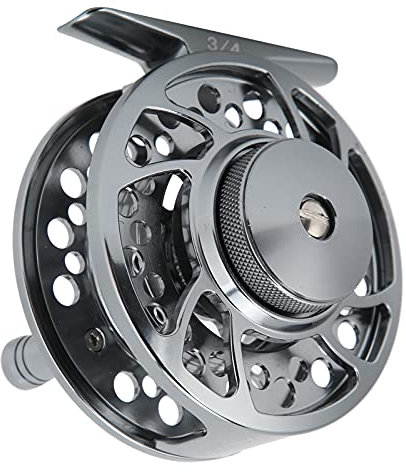 Tbest Fliegenrolle mit 3 Lagern, CNC-Aluminiumlegierung, Übersetzungsverhältnis 1:1, 3/4 Fliegenrolle, 2+1 Kugellager mit 3 Lagern für Reaktionsfreies, Spielfreies Einweglager