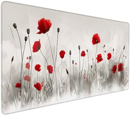 Schreibtischunterlage, Mauspad mit Leder und Rutschfester Wildleder, Mousepad Multifunktionales Mousepad Laptop Schreibunterlage, Tisch-Schutz Unterlage für Büro/Home 700x300x3mm, grau Anlage 9-V
