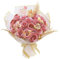AIGOCITY 24 Pcs Glitter Roses Bouquet,Artificial Rose Bouquet,Sparkly Rose,DIY Fake Glitter Bouquets with Crown Card 3D Butterfly for Birthday Gifts Wedding Valentine's Day Mother's Day (Pink)