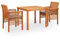 IKAYAA Gartenmöbel Set Holz, Sitzgruppe Garten, Holz Essgruppe 2 Personen, Gartenmöbel Set 2 Stühle mit Tisch, Wetterfest Akazie Sitzgarnitur mit Auflagen Grau