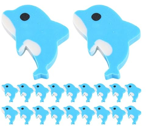 Gadpiparty 20 Stück Mini Radiergummis Kleine Delfin Radiergummi Set Lustige Radiergummis Für Kinder Schulsachen Ästhetisch Give Aways Kindergeburtstag