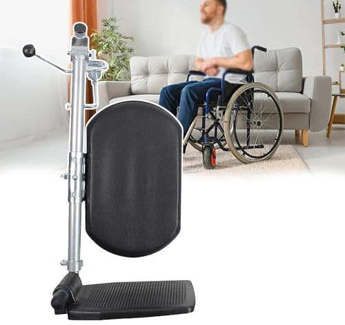 LJLAO Verstellbare Beinstützen Mit Rollstuhl-Hebefunktion, Erhöhte Fußstütze Für Rollstühle, Ungepolsterte Wadenstützen, Tragkraft Bis 100 Kg, Für Standardrollstühle,Right Side
