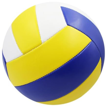 KiBcsLic Sport-Volleyball Soft Beach Volleyball Wasser Ball Wasserdicht Volley Ball Training ideal für Outdoor & Indoor, Strand, Sand und Pool Spiel, Gelb Blau Weiß
