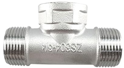 1/4 3/8 1/2 3/4 1 1-1/4 1-1/2 2 Maschio Femmina Tee 3 Vie Splitter 304 Acciaio Inox Raccordo for Tubo Acqua Gas(M-F,THREAD_3/4)