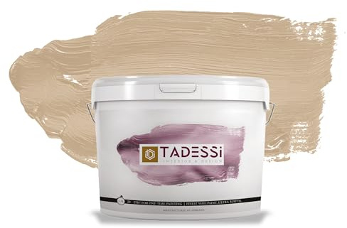 TADESSI Color Vista Wandfarbe Beige - Cappuccino Mocha - Matte Dispersionsfarbe - Hochwertige Innenfarbe für Wand und Decke - 2.5 Liter