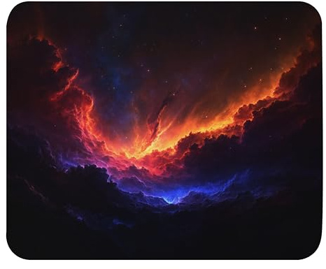Mauspads Feuerwolken Im Weltraum 25X30Cm Rutschfeste Mausmatte Gummibasis Mouse Pad Für Büro Pc
