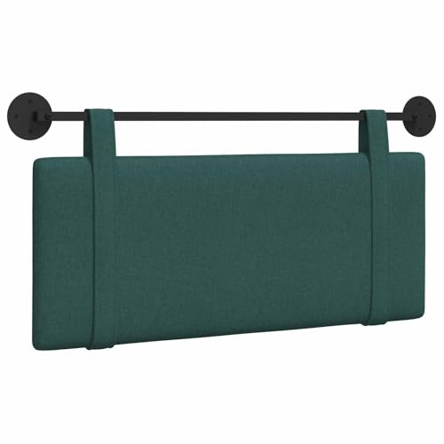 vidaXL Hängevorderseite Wandmontiert Dunkelgrün 110 x 55 x 5 cm Stoff, Bettzimmer Deko, Moderner Stoffkopfteil, Wandmontierte Rückenstütze, Luxus Schlaf-Highlight, Zeitloser Komfort