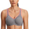 SYROKAN Damen Sport BH Starker Halt- Bügel Push Up Ringerrücken Gepolstert Fitness BH Mehrfarbig #2 75F