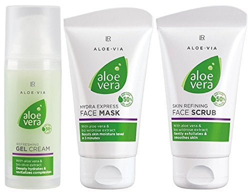 LR ALOE VIA Aloe Vera Reinigungs- und Frischeset (Gelcreme, Gesichtsmaske, -peeling)