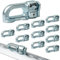 NTG 10 Stück | Doppel Fitting für Airlineschiene | verzinkt | Double Stud | ohne Ring| Zurrschiene | Endbeschlag