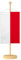 Vispronet® Tischbanner Polen Nationalfahne Set ✓ Fahne & Ständer ✓ Kordel-Rand