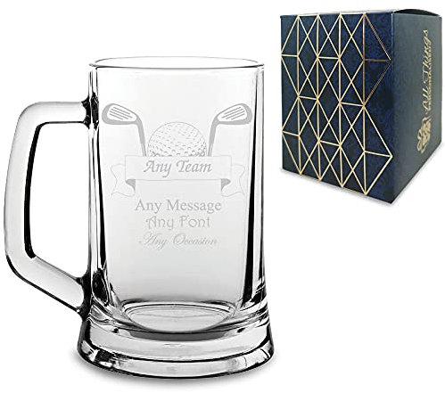 Personalised Engraved Sports Award Golf Trophy, 16.75oz Tankard, Comes in Presentation Box, Perfect for Any Award/Competition,Simply Enter Team Name and Occasion