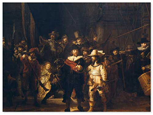 JUNIWORDS Poster, Rembrandt Harmenszoon van Rijn, Die Nachtwache, 54 x 40 cm