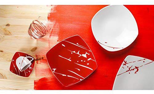 Weissestal Fritzi Red Servizio di Piatti 18 Pezzi