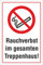 WERBEPUNKT. Schild Rauchverbot im Treppenhaus Rauchen verboten Hinweis 3 mm Alu-Verbund 300 x 200 mm