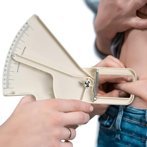 Brrnoo Körperfett-Tester, persönlicher Körperfett-Tester-Messschieber mit Maßband und Fettdiagrammen Fitness, genaues Maßband Keep Health Analyzer(#1)