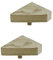 Lot de 1 à 10 capuchons de poteau en bois pyramide H2i - Taille : 80 mm, 100 mm, 130 mm - 2 pièces de 80 x 80 mm.