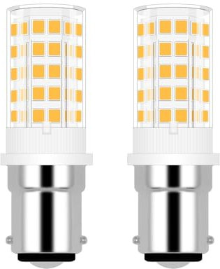 JINLONTA B15d NäHmaschinenlampe 4W Ersatz 40W Halogenlampe 230V Warmweiß 3000K Nicht dimmbar B15d Klein Bajonettsockel Kronleuchter für Nähmaschine, Dunstabzugshaube, Kronleuchter, 2er Pack