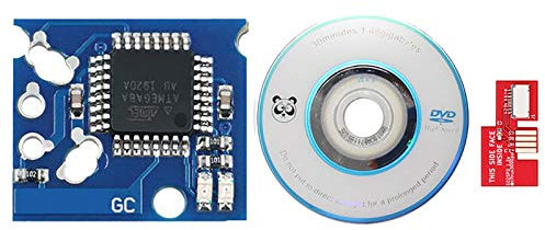HUAYUWA Upgrade-Kits passend für GameCube (NTSC-J-Version), 1 x XENO-Chip + 1 x SD2SP2 Micro-SD-Kartenadapter (rot) + 1 x Mini-Disc für NGC-Spielzubehör