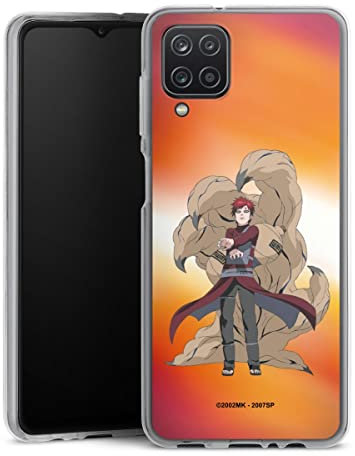 Silikon Hülle kompatibel mit Samsung Galaxy A12 Case transparent Handyhülle Naruto Shippuden Gaara Offizielles Lizenzprodukt