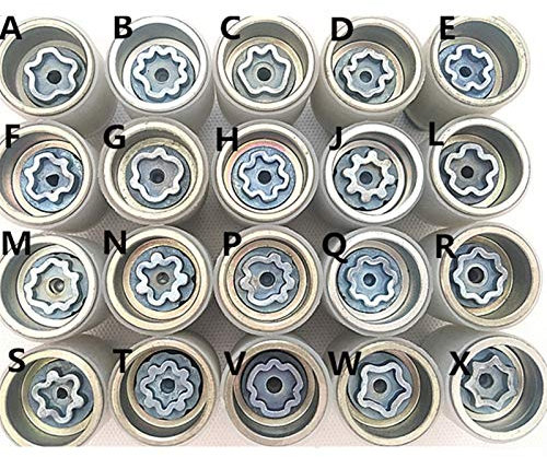 1pcs Nonname_null / Fit Pour Audi A1 A5 A3 A4L A6L A7 Q3 Q5 A8 TT R8 TIRE Vis Anti-vol De Désassemblage Outil De Clou Durable et économique (Color Name : H)