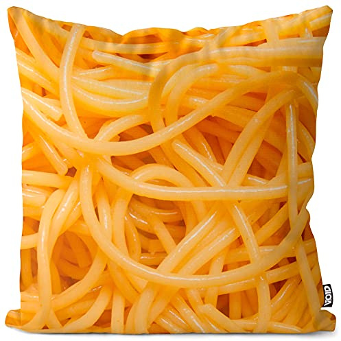 VOID Pasta Nudeln Spaghetti Kissenbezug Kissenhülle Sofakissen Kissen Deko Outdoor-Kissen Dekokissen, Kissen Größe:40 x 40 cm