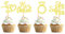 Keaziu 36 Stück Cupcake-Aufsätze mit Aufschrift Yes I do Ring, für Hochzeit, Verlobung, Motto-Party, Kuchendekoration, goldfarben