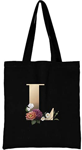 26 Letter Printed Canvas reusable grocery bags, Foldable Casual Travel HandBag, Shoulder Beach Tote Bags, Shopper bag eco friendly super strong washable Storage bags Shopping bag Canvas bag for Women