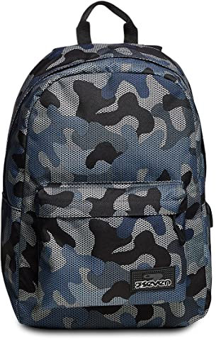 Seven Zaino Scuola Ischoolpack, Verde Militare, con Power Bank Integrato, Scuola, Zaino Bambini e ragazzi