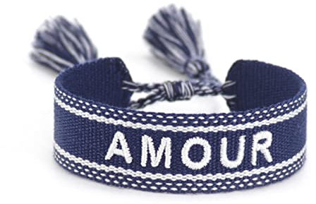 HTMRZ 1 Pc Handmade Woven Armband Mode Frauen Freundschaftsarmbänder Vintage-Schmuck-Amour,1pc