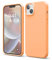 elago Liquid Silicone Case Compatible with iPhone 14 Plus Case (6.7), Premium Silicone, Full Body Protection - 4 Layer Shockproof Phone Cover, Anti-Scratch Soft Microfiber Lining (Orange)