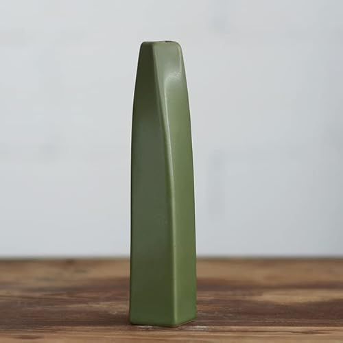 AILIFE Petit Vase en céramique Verte décoration de la Maison de Style Chinois Zen Pot de Fleur de Fleur séchée Simple