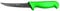 Starrett Professional Stainless Steel Kitchen Boning Knife - Narrow Curved Profile - 5-inch (125mm) - Green Handle