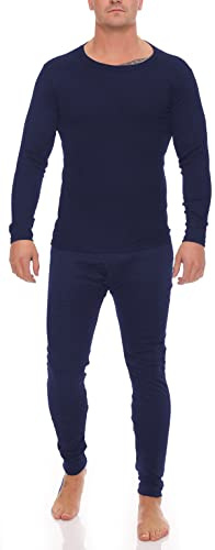 Cocain underwear Herren Thermo-Unterwäsche Outdoor angeraute Skiunterwäsche | Warme Lange Thermo Unterwäsche Hemd Hose Set atmungsaktiv Baumwollmischung Ski Thermounterhemd Thermounterhose