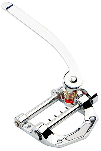 Guitar Vibrato Tailpiece Tremolo Flat Top Body Tremolo Unit Vibrato Bridge for Tele, SG, LP, ETC Electric Guitars(Silver)