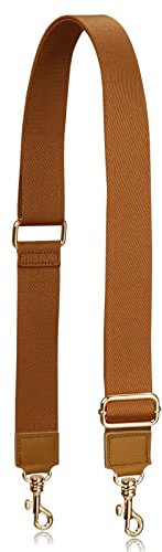 Allzedream Handtasche Riemen verstellbarer Ersatz Umhängetaschen Breite Taschengurte (Braun-Lederende)