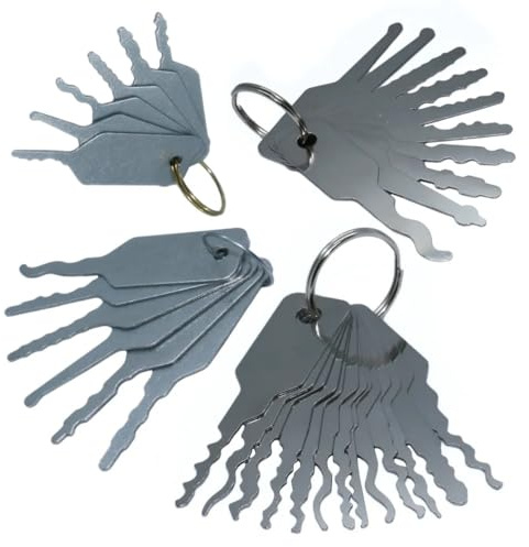 KSEC Pro Pick Ultimate Wafer Lock Entry Set - Skeleton Keys & Jigglers for Varied Locks