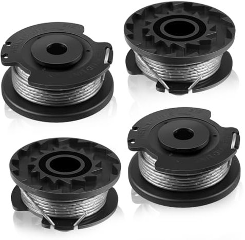 Tacino Rasentrimmer Spule 4er-Pack – Ersatzspulen FüR Rasentrimmer Kompatibel – Spule FüR Rasentrimmer FüR Akku-Trimmer ø 1,65 mm (4 Spulen)